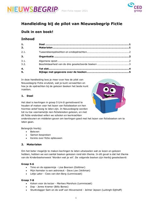 Handleiding Nieuwsbegrip Fictie Pdf Nieuwsbegrip