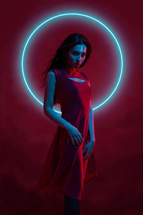 Neon Witches Aku 悪 Neon photography Neon girl Cyberpunk art