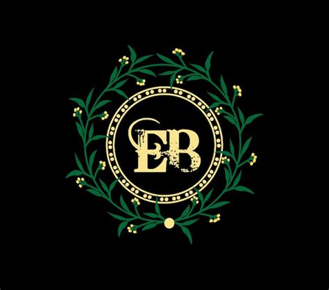 Diseño de logotipo de letra eb con forma de círculo diseño de logotipo