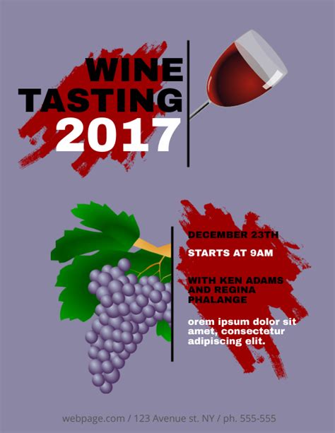 Copy Of Wine Tasting Flyer Template Postermywall