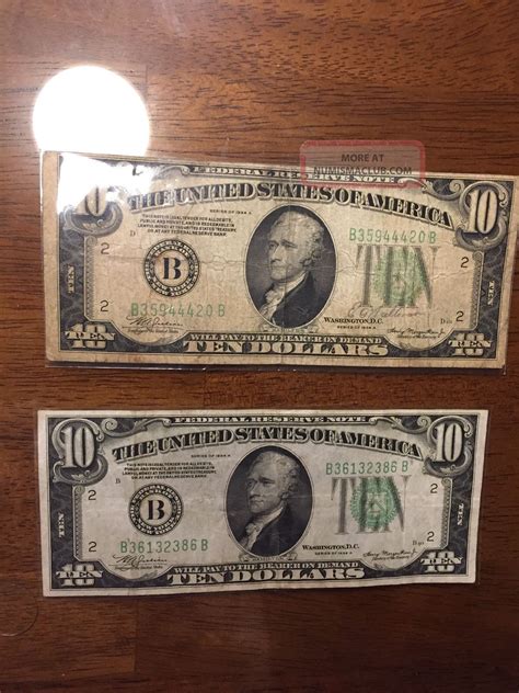 100 1 Hundred Dollar Bill 1934 Benjamin Franklin And 2x 1934 10 Federal