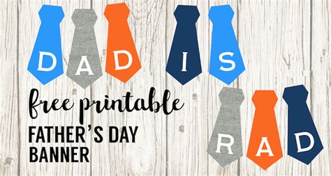 Free Printable Father's Day Banner - Paper Trail Design