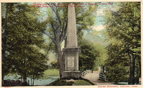 Vintage Postcard Old North Bridge Minuteman British Monument Concord