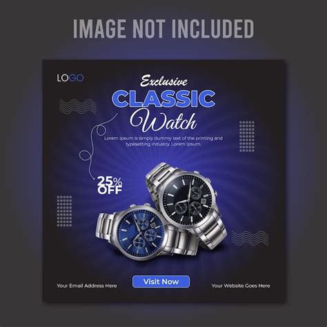 Premium Vector Creative Classic Watch Social Media Post Design