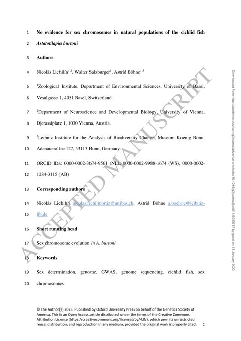 PDF No Evidence For Sex Chromosomes In Natural Populations Of The