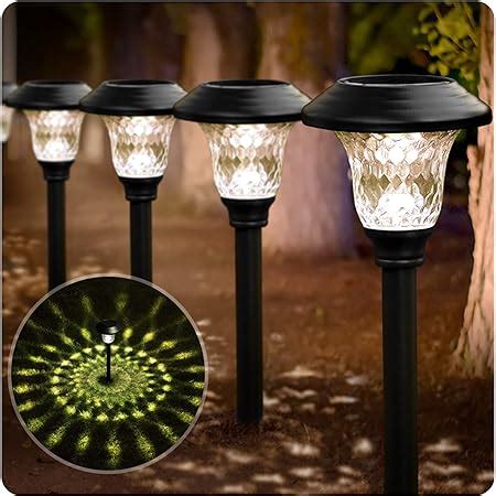 Balhvit Glass Solar Lights Outdoor Pack Super Bright Solar Pathway