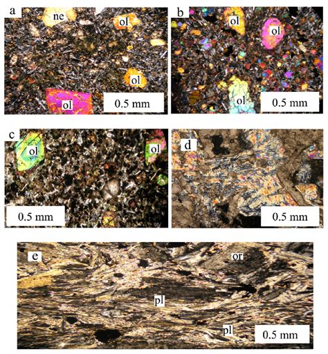 A Photomicrograph Of The Alkali Olivine Basalt From Location 1 Showing Download Scientific