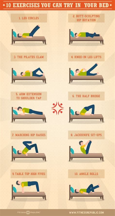 Health And Fitness 10 Exercises You Can Do In Bed Fitness Workouts