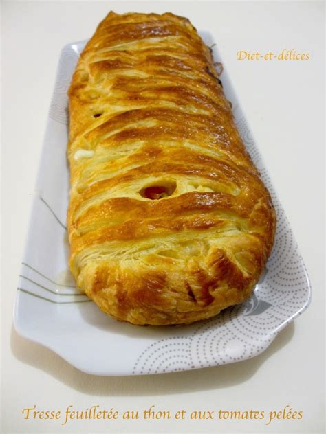 Recette tresse feuilletée au thon et aux tomates pelées