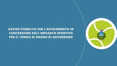 Comune Di Gavorrano Avviso Pubblico Per Laffidamento In Concessione