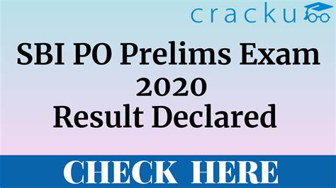 Sbi Po 2020 Prelims Exam Result Declared Cracku