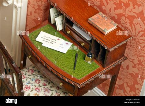 Regency Period Dolls House Showing The Miniature Interiors And