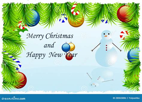 Template Christmas Greeting Card Royalty Free Stock Image - Image: 28065886