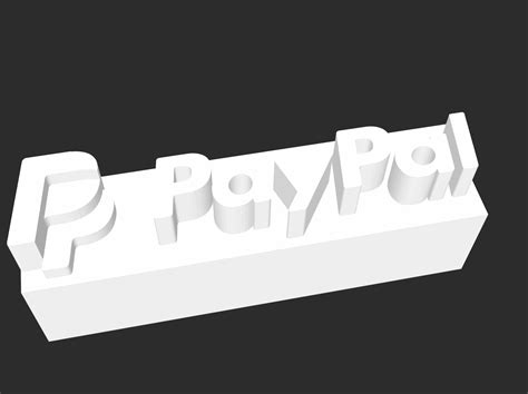 Archivo Stl Logotipo De Paypalobjeto Para Impresora D Para Descargar