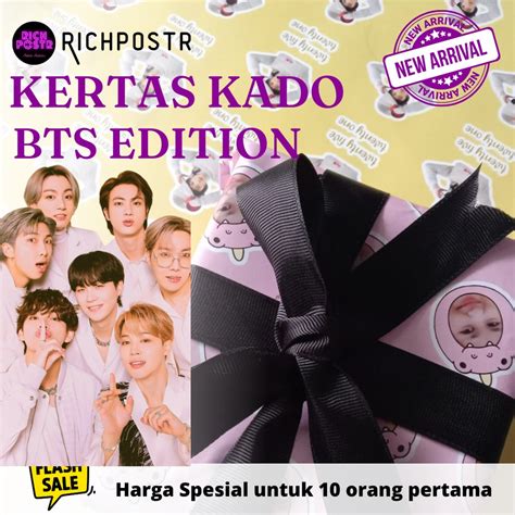 Jual Kertas Kado Bts Edition Ukuran A Jungkook Taehyung V Jimin J