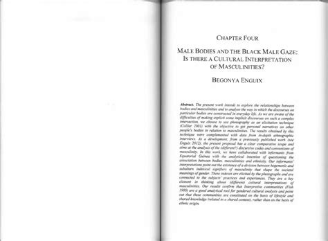 Pdf Male Bodies And The Black Male Gaze Is There A Cultural