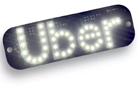 Placa Para Carro Led Letreiro Motorista De Aplicativo Uber MercadoLivre