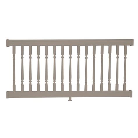 Weatherables Delray 3 Ft H X 8 Ft W Vinyl Khaki Railing Kit With Colonial Spindles Wkr Thdd36