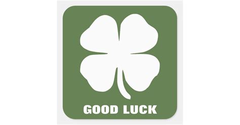 Good Luck Square Sticker | Zazzle