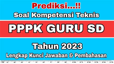 Part Prediksi Soal Kompetensi Teknis Pppk Guru Sd Lengkap