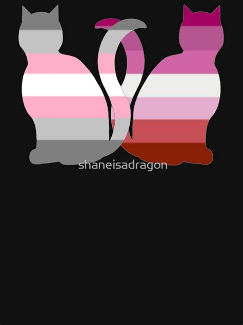 Lesbian Demigirl Pride Cats T Shirt By Shaneisadragon Redbubble