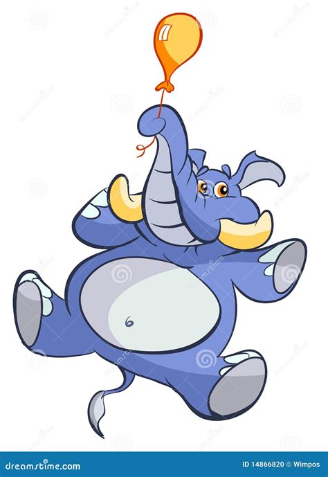 Elephant On Balloon Stock Vector Illustration Of Freedom