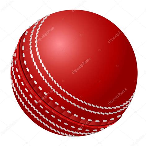 White Cricket Ball Vector