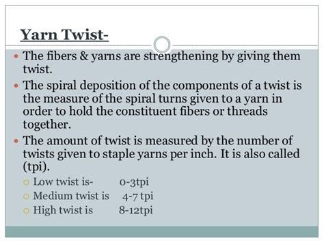 Yarn Construction