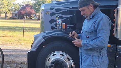 Crisp Autumn Morning For Working On The Truck And Trailer