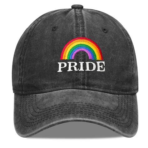 Pride Baseball Cap Rainbow Pride Lgbt Gay Lesbian Vintage Washed