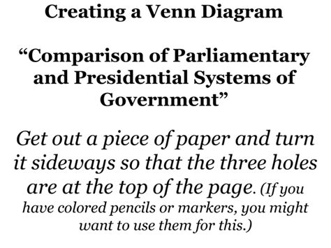 Venn Diagram Presidential Parliamentary