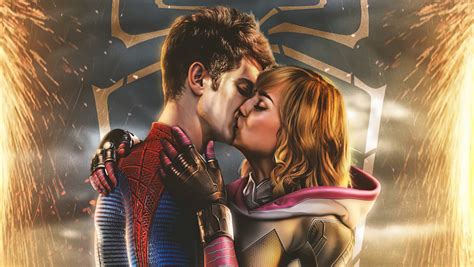 1360x768 Spiderman And Gwen Stacy Kissing 4k Laptop HD ,HD 4k ...