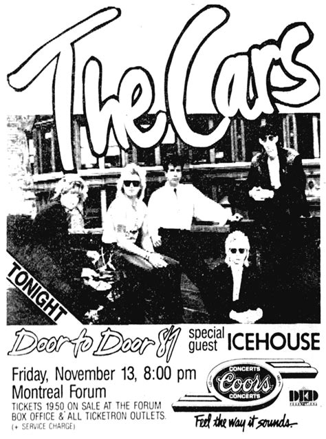 Nov 13, 1987: The Cars / Icehouse at Montreal Forum Montreal, Quebec, Canada | Concert Archives