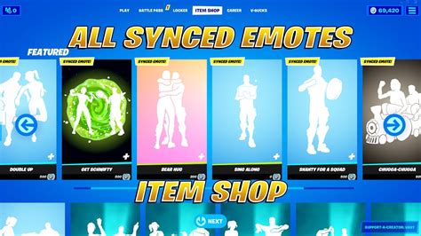 All Synced Emotes In Fortnite Item Shop Preview Showcase Youtube