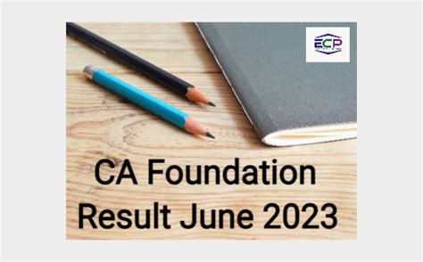 CA Foundation Result Declared : June 2023 - ECP