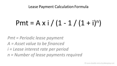 How To Calculate A Lease Payment Double Entry Bookkeeping