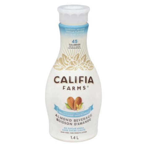 Califia Farms Almond Beverage Unsweetened Vanilla Quality Foods