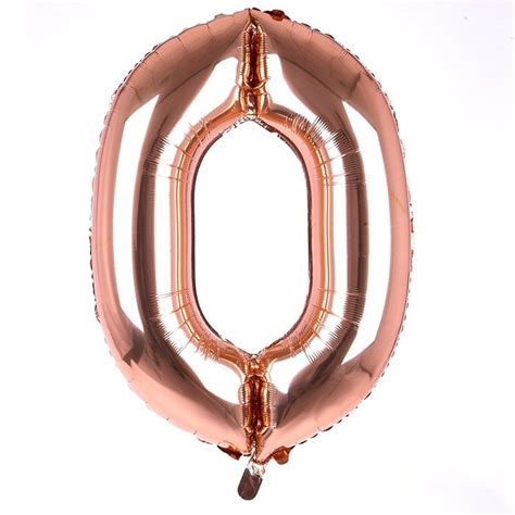 Buy Rose Gold Number 0 Giant Foil Helium Balloon Deflated For Gbp 6