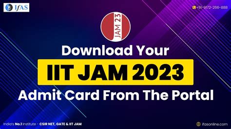 Iit Jam Admit Card Released Youtube