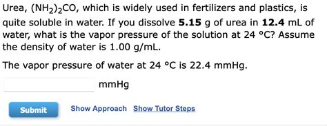 Solved Urea NH2 2CO Which Is Widely Used In Fertilizers Chegg