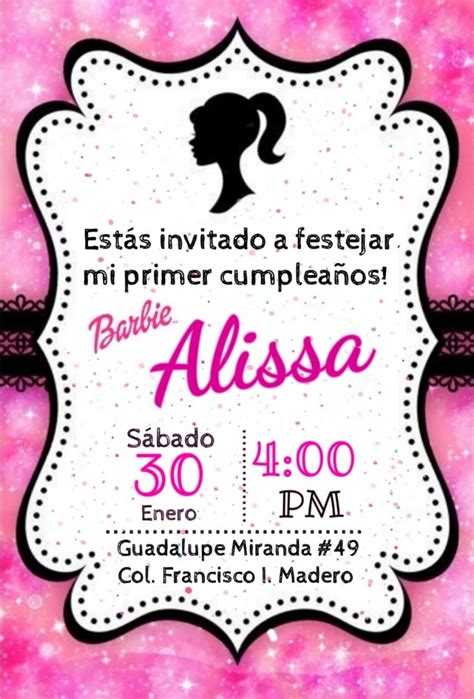 Invitaci N Barbie Invitaciones De Barbie Crear Invitaciones De