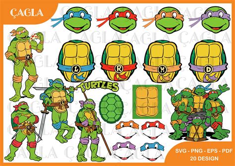 Ninja Turtles Svg Bundle Eps Svg Pdf Png Etsy UK