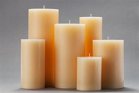 Large Ivory Pillar Candles