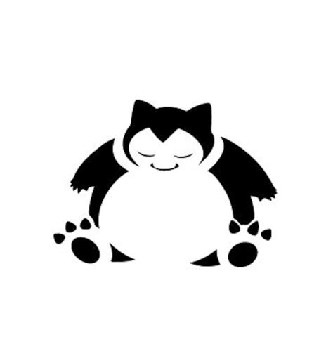 Snorlax Cricut Cut File Silhouette Cut File Instant Etsy