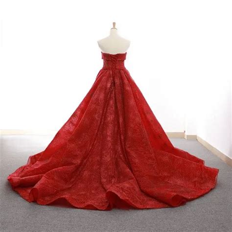 High End Red Evening Dresses A Line Princess Sweetheart