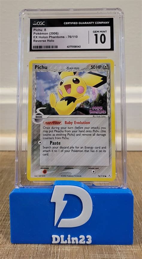 Pokemon Ex Holon Phantoms Pichu Reverse Holo Cgc Gem