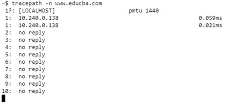 Linux Tracepath Top Examples Of Linux Tracepath Command