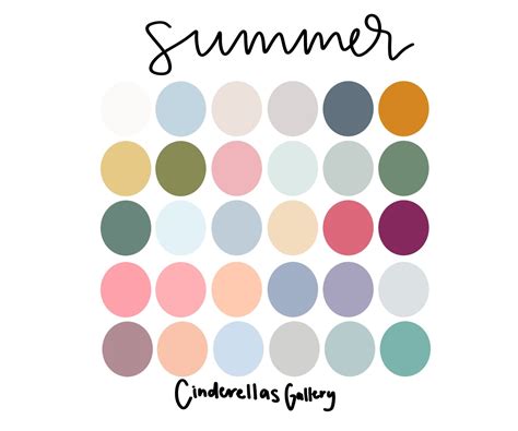 Summer Camp Procreate Color Palette Mini Color Palettes Inside Blush