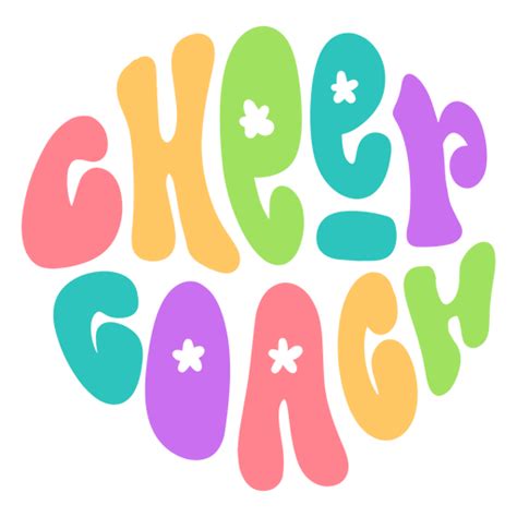 Colorful Logo With The Word Cheer Coach Png And Svg Design For T Shirts