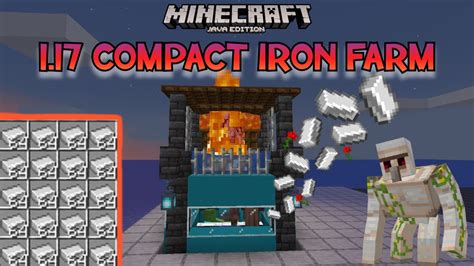 Minecraft Iron Farm Tutorial Compact And Easy Java 1 17 Youtube